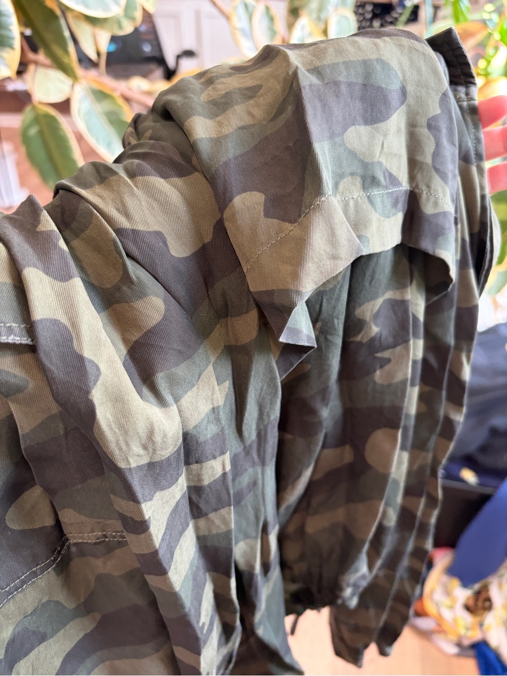 Rails Lightweight Camo Utility Jacket Drawstring Cargo Small Linen Blend - Picture 7 of 7